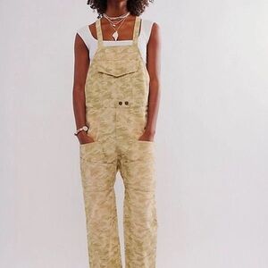 We The Free Olive Camo Utility Overalls